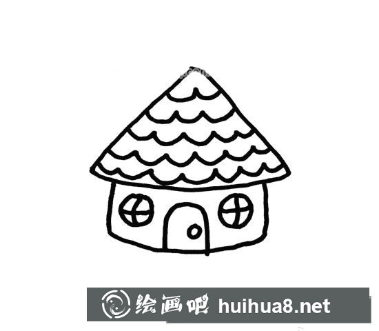 簡單的小房子簡筆畫3