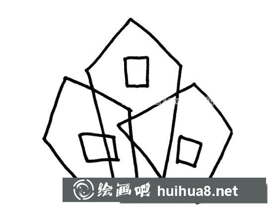 創(chuàng)意小房子簡筆畫6