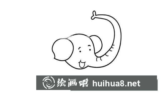 大象簡筆畫步驟圖片