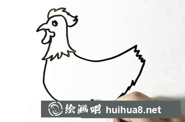 大公雞簡筆畫畫法步驟圖片