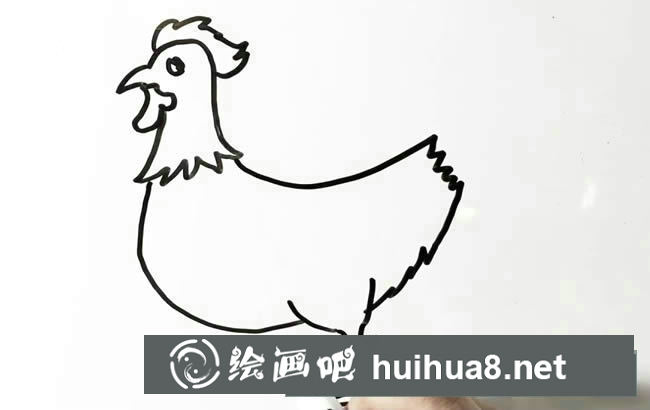 大公雞簡筆畫畫法步驟圖片