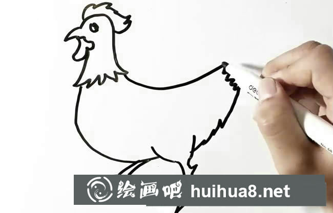 大公雞簡筆畫畫法步驟圖片