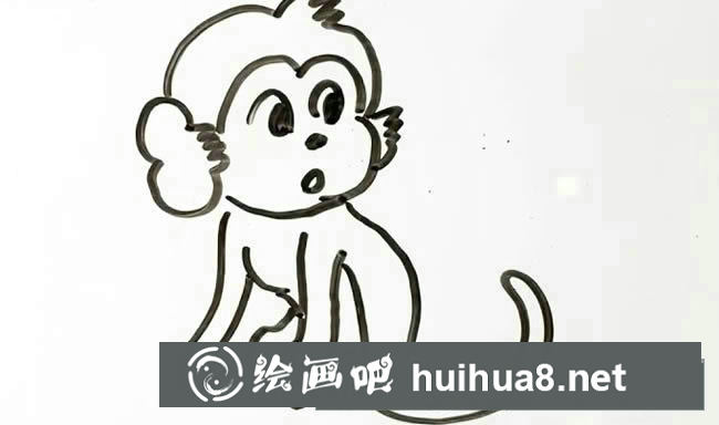 猴子簡(jiǎn)筆畫步驟圖