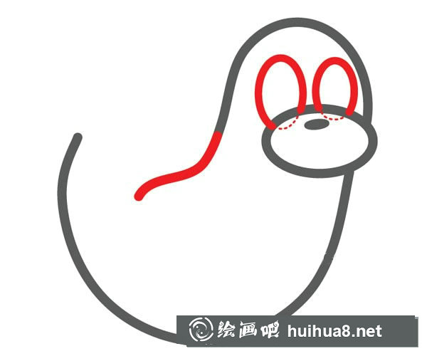 可愛的海豹簡筆畫步驟圖片