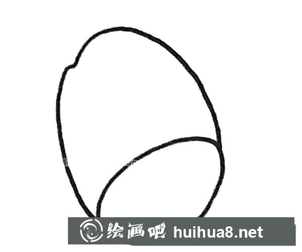 蓮藕簡筆畫步驟2