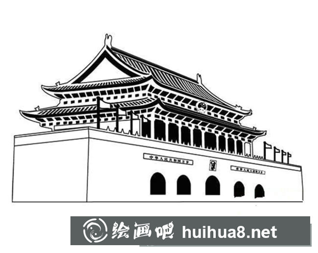 天安門簡(jiǎn)筆畫圖片