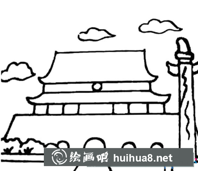 天安門簡(jiǎn)筆畫圖片