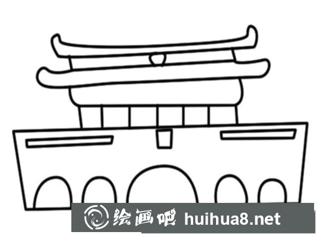 天安門簡(jiǎn)筆畫圖片