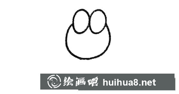 卡通烏龜簡筆畫步驟圖解1