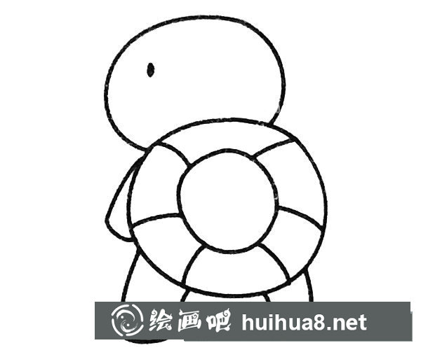 卡通烏龜簡筆畫1