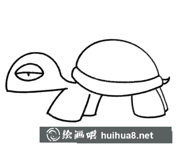 卡通烏龜簡筆畫2