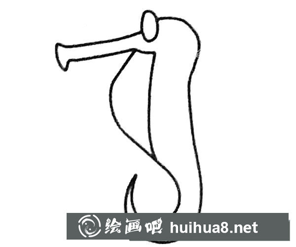 海馬簡筆畫步驟圖解2
