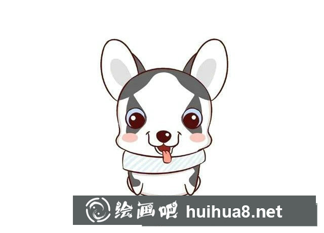 可愛的拉布拉多小狗簡筆畫