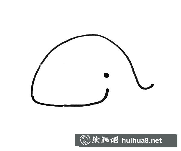 可愛的鯨魚簡(jiǎn)筆畫步驟圖解教程