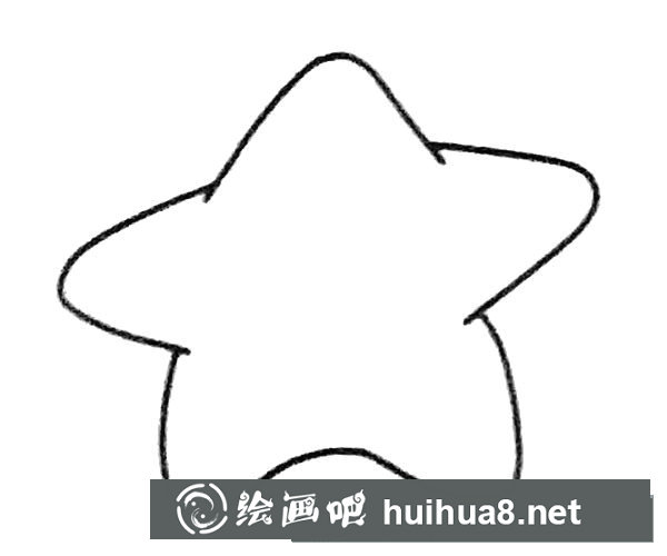 卡通海星簡筆畫步驟圖解