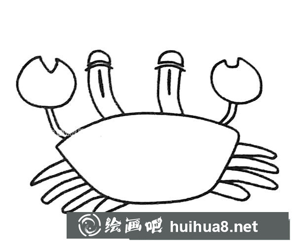 卡通螃蟹簡筆畫圖片大全