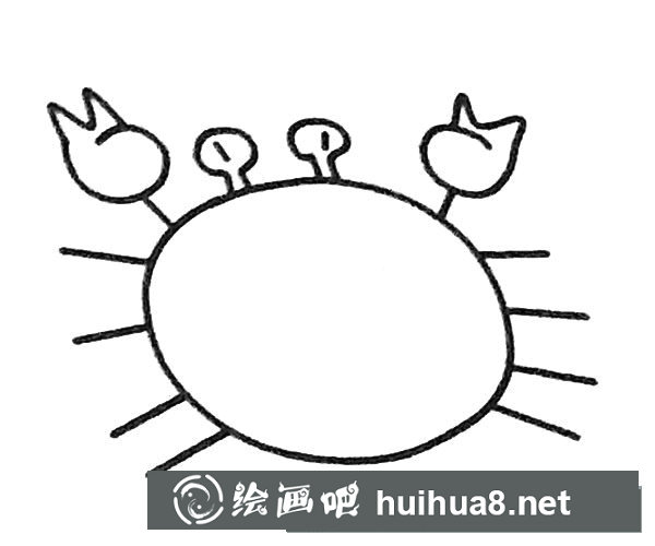卡通螃蟹簡筆畫圖片大全
