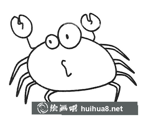 卡通螃蟹簡筆畫圖片大全