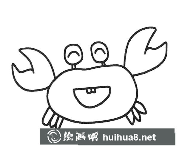卡通螃蟹簡筆畫圖片大全