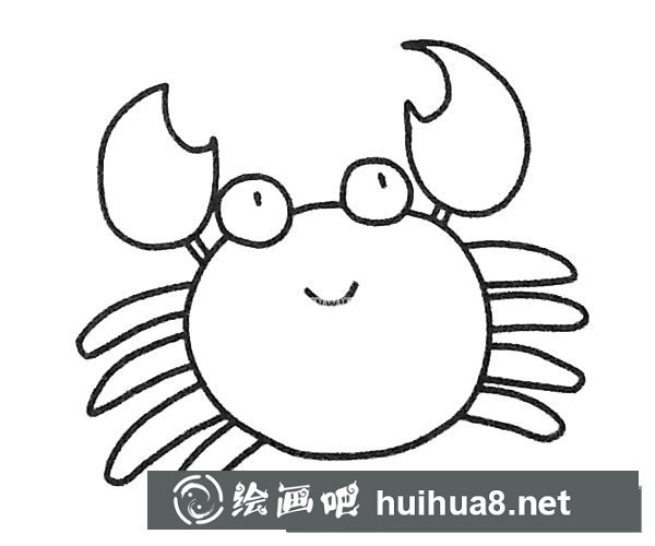 卡通螃蟹簡筆畫圖片大全