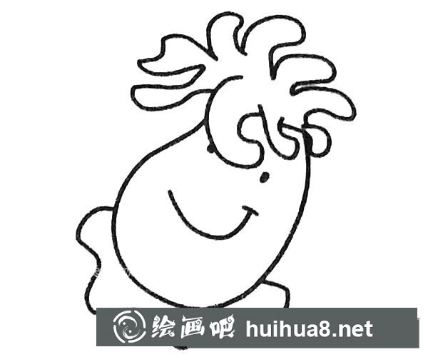 卡通海葵簡(jiǎn)筆畫