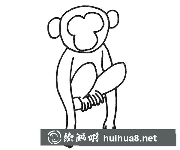 長臂猿簡筆畫步驟圖解