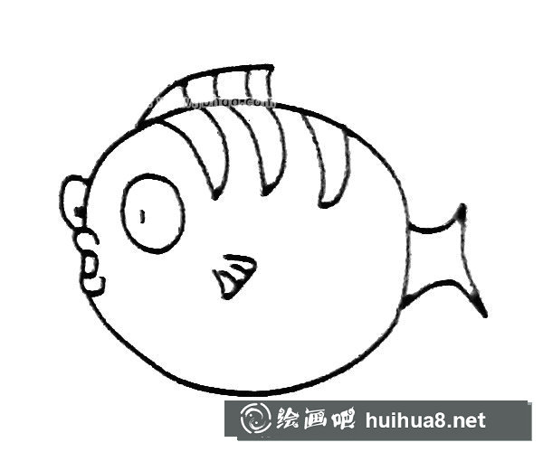 神仙魚簡筆畫圖片2