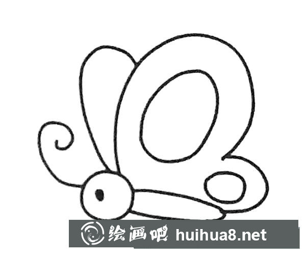 卡通蝴蝶簡筆畫圖片2