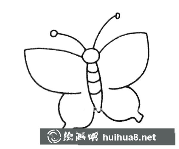 卡通蝴蝶簡筆畫圖片5