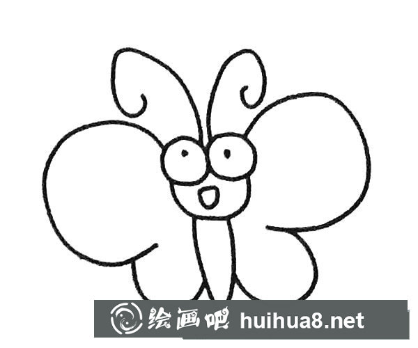 卡通蝴蝶簡筆畫圖片6