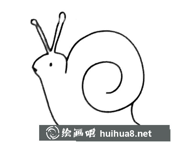 蝸牛簡(jiǎn)筆畫圖片1