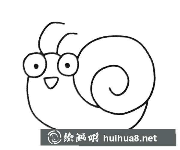 蝸牛簡(jiǎn)筆畫圖片2