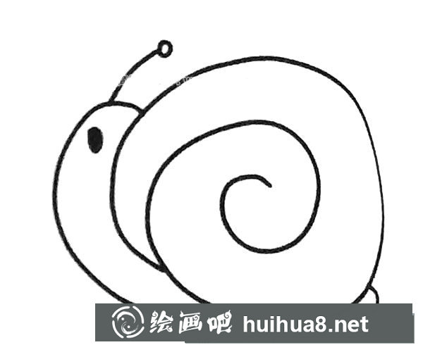 蝸牛簡(jiǎn)筆畫圖片3