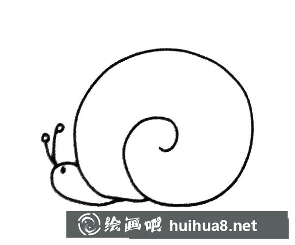 蝸牛簡(jiǎn)筆畫圖片4