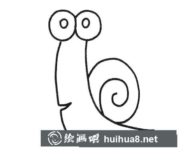 蝸牛簡(jiǎn)筆畫圖片6
