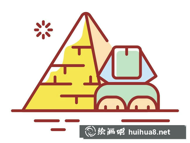 埃及金字塔簡筆畫