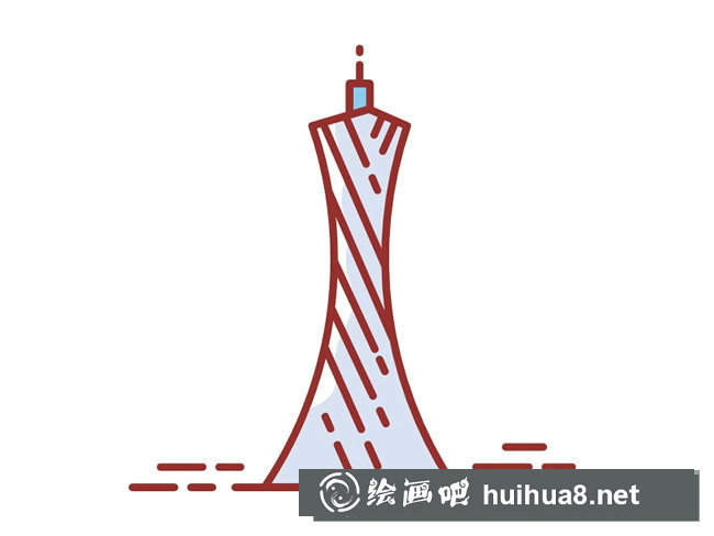 廣州塔簡筆畫