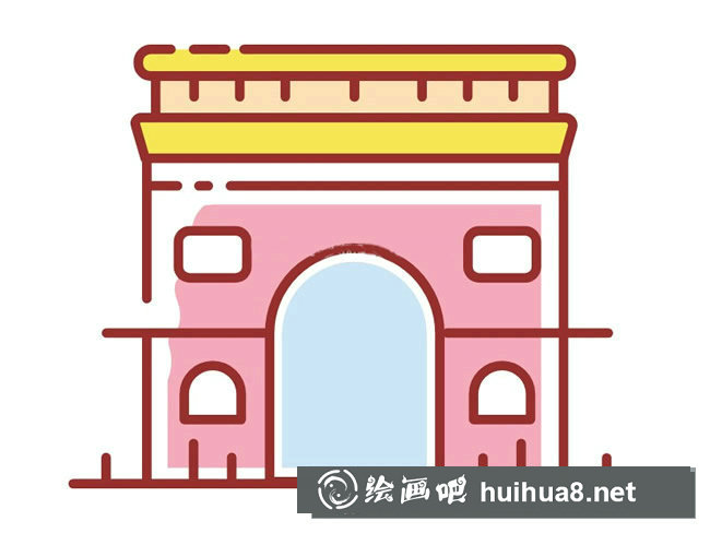 凱旋門簡筆畫