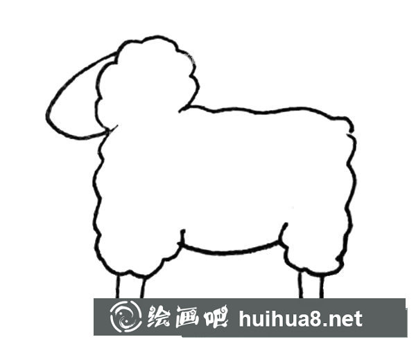 可愛的綿羊簡(jiǎn)筆畫步驟