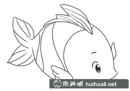 可愛的魚簡筆畫步驟教程