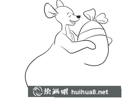 袋鼠怎么畫簡筆畫圖片