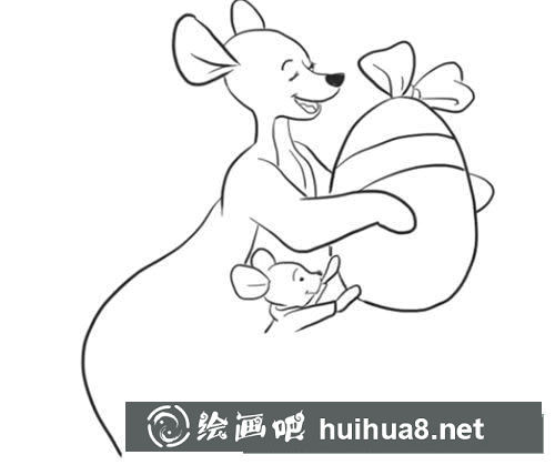 袋鼠怎么畫簡筆畫圖片