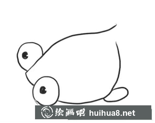 大尾巴金魚簡筆畫