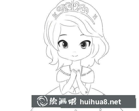 蘇菲亞公主簡筆畫