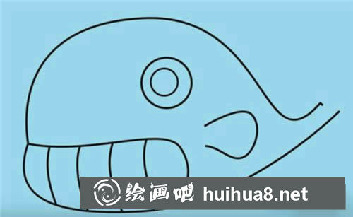 鯨魚怎么畫簡筆畫