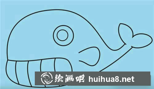 鯨魚怎么畫簡筆畫