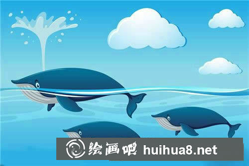 鯨魚怎么畫簡筆畫