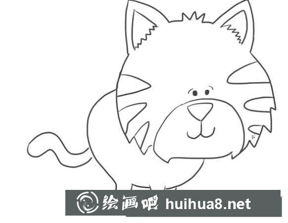 老虎簡筆畫怎么畫 卡通小老虎簡筆畫的畫法教程