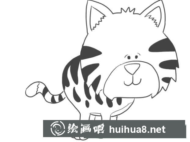 老虎簡筆畫怎么畫 卡通小老虎簡筆畫的畫法教程