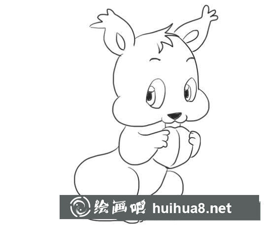 松鼠簡(jiǎn)筆畫的畫法步驟教程 愛(ài)吃堅(jiān)果的松鼠簡(jiǎn)筆畫怎么畫